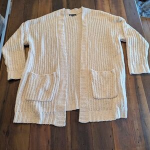 American Eagle Sweater Cardigan XS Open Front LongSleeve Knitted oversized Cream